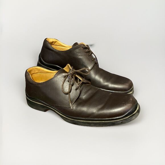 Coach Gavin Made In‎ Italy Brown Leather Lace Up Shoes Sz 10 D - Picture 1 of 8
